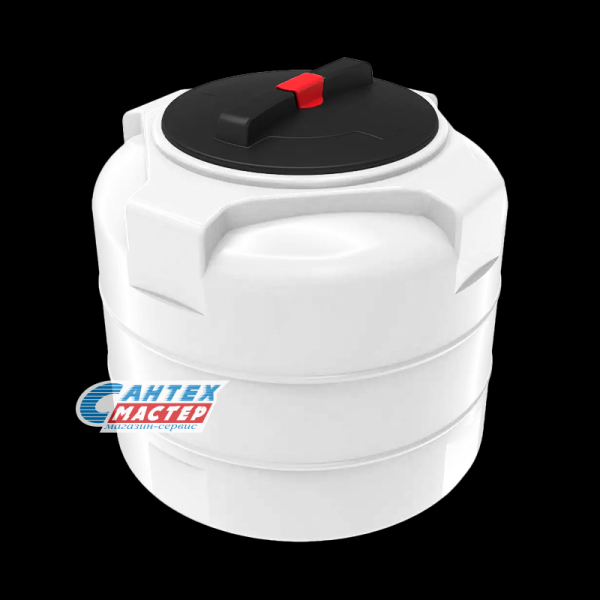 Емкость пластиковая (бак) Экопром T 100 литров 107.0100.001.0 для воды,с крышкой с дыхательным клапаном (цвет-белый) Rostok(Росток)