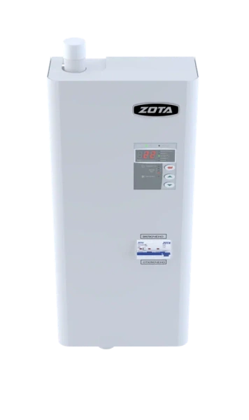Котел электрический Zota Lux 24 кВт, 380В, (240 кв. м2) одноконтурный, настенный, ЖК дисплей, цвет белый, для контура отопления