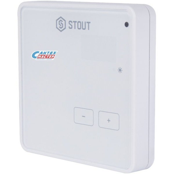 Терморегулятор STOUT Tech R-8 z беспроводной (белый), комнатный, для систем электрического теплого пола, термостат электронный, программируемый, с жк дисплеем, аналоговый, температуры, с таймером, для инфракрасного, кабельного теплого пола