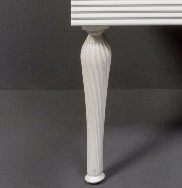Ножки Armadi Art SPIRALE белые (пара) 35х8 см, опора для мебели, цвет белый, 2 ножки, для тумб комплектов, для белых тумб Armadi Art Valessi  Avantgarde