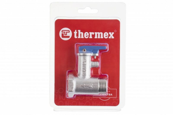 Клапан предохранительный Thermex 1/2''вн.- нр. 6 бар, с ручкой курок (блистер) для бойлера/водонагревателя				