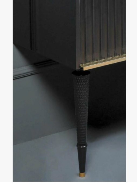 Ножки Armadi Art DENTI черные (пара) 35,5х8 см, опора для мебели, цвет черный, 2 ножки, для тумб комплектов, для белых тумб Armadi Art Valessi  Avantgarde