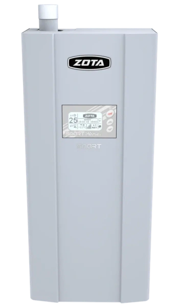 Котел электрический Zota Smart 33 кВт, 380В, (330 кв. м2) одноконтурный, настенный (ЖК дисплей), цвет белый, для контура отопления