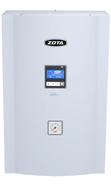 Котел электрический Zota 33 MK-S, 33 кВт, 380В, (330 кв. м2) одноконтурный, настенный, ЖК дисплей, цвет белый, для контура отопления