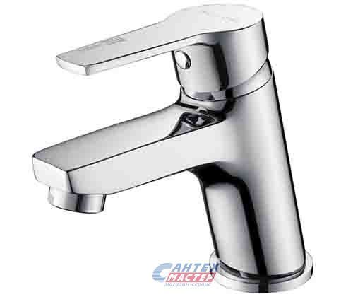 Смеситель для раковины Wasserkraft Rhin однорычажный, излив длинный, длина 146 мм, керамический, латунь, цвет хром, без донного клапана