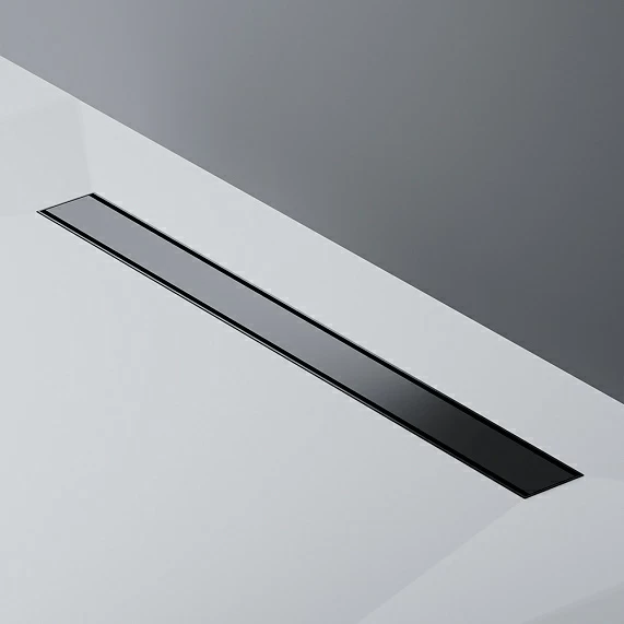 Душевой трап (лоток) AM.PM PrimeFlow 800 мм комбинированный затвор с черной матовой решеткой, под плитку, цвет черный матовый, выходная труба 50 мм, линейный