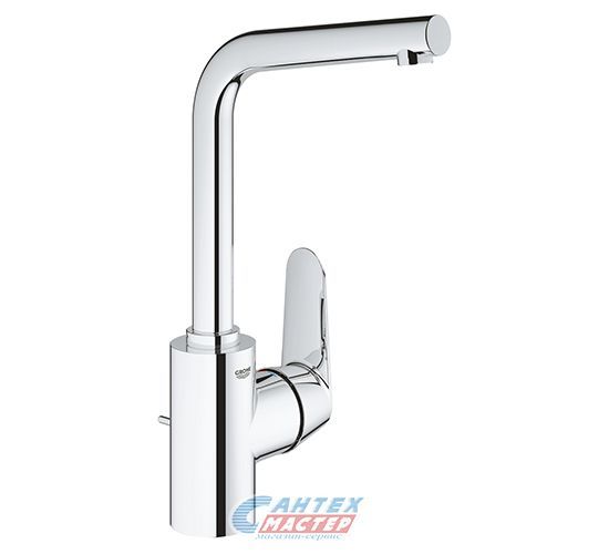 Смеситель для раковины Grohe Eurodisc Cosmopolitan однорычажный, излив средний, длина 143 мм, керамический, латунь, цвет хром, без донного клапана