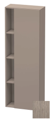 Пенал Duravit DuraStyle, 50x24x140 см, подвесной, (правый), с дверцей, с закрытыми/открытыми полками, цвет: сосна серебристая/базальт, в ванную комнату