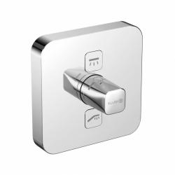 Смеситель для ванны/душа KLUDI PUSH настенный, встраиваемый, термостатический, без излива, латунь, цвет хром, на 2 потребителя внешняя часть 387110538