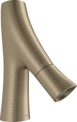 Смеситель для раковины Axor Starck Organic 50, для холодной воды, одновентильный, фиксированный излив, длина излива 10,9 см, керамический, латунь, цвет: шлифованный никель, без сливного набора