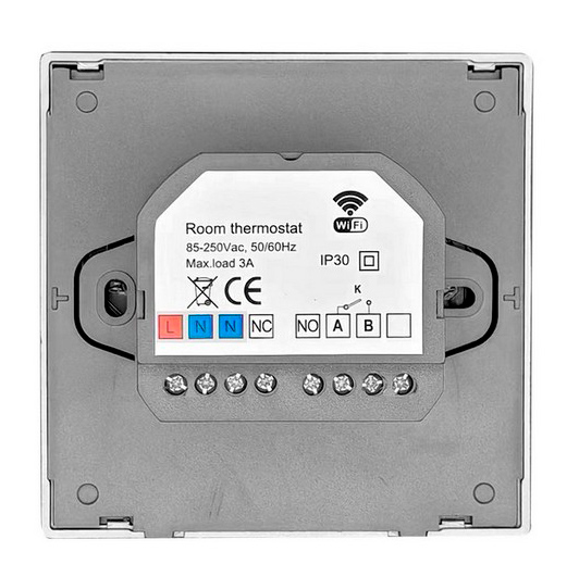 Терморегулятор теплого пола STOUT STE-3003, 16А, ON/OFF цвет серый, комнатный, управление электронное с кнопками STE-3003-211732