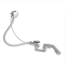 Слив-перелив Duravit для ванны D-Code с боковым выпуском, готовый набор, с сифоном, пластик, цвет хром, полуавтоматический с тросиком, для ванны