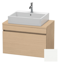 Тумба под раковину для консоли/столешницы Duravit DuraStyle 80х47,8х51,2 см, подвесная, ДСП, цвет: натуральный дуб/белый матовый, 1 выдвижной ящик, прямоугольная