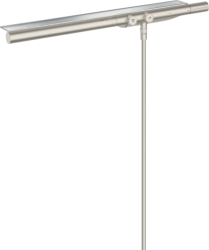 Смеситель для душа Axor ShowerSolutions 800, термостатический, комбинированного/наружнего/скрытого монтажа, настенный, без излива/шланга/лейки, округлый, латунный, цвет под сталь, с термостатом