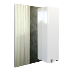 Зеркальный шкаф Comforty Неаполь 65, 65х80х17 см, подвесной, цвет белый, зеркало, с 1 распашной дверцей/полки, механизм плавного закрывания, прямоугольный