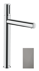 Смеситель для раковины/умывальника Axor Uno Select 260, однорычажный, фиксированный излив, длина излива 19,8 см, керамический, латунь, цвет полированный черный хром, с незапираемым сливным набором