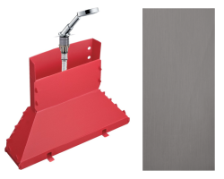 Душевой гарнитур Axor Secuflex на борт ванны, комплект: Secubox/шланговый тормоз Secuflex/проводка шланга/держатель для душа/душевой шланг/ручной душ, цвет: шлифованный черный хром, скрытого монтажа, для душа/ванной