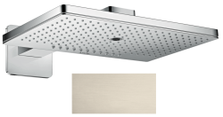 Верхний душ AXOR ShowerSolutions 460/300 3jet, с держателем, с розеткой, настенный монтаж, прямоугольный, с 3 режимами, размер 46,6х30 см, металлический, цвет: шлифованный никель, для душа/ванной