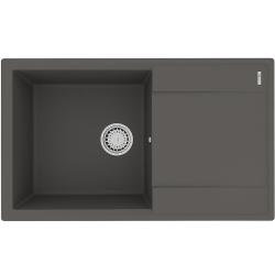Мойка кухонная Lemark IMANDRA 840, 50х84х19,7 см, врезная, кварцгранит, прямоугольная, цвет серый шелк, без отверстия под смеситель, с крылом, оборачиваемая, слив-перелив, врезная в столещницу, для кухни