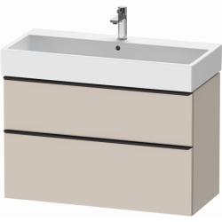 Тумба под раковину Duravit D-Neo, 118,4х44,2х62,5 см, подвесная, 2 выдвижных ящика, ДСП, цвет: серо-коричневый, шкафчик навесной, прямоугольная, правая/левая, в ванную комнату
