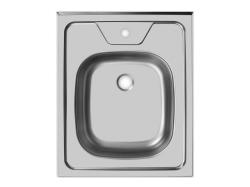 Мойка Ukinox Стандарт, 50х60 см, накладная, стальная, прямоугольная, цвет нержавеющая сталь, с отверстием под смеситель, без слив-перелива, без крыла, для кухни