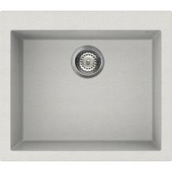 Мойка кухонная Omoikiri Bosen 57-WH, 50х57 см, врезная, из искусственного гранита (Tetogranit), прямоугольная, цвет белый, без отверстия под смеситель, без крыла, слив-перелив, врезная под столещницу, для кухни