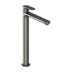 Смеситель для раковины/умывальника Ravak Eleganta, однорычажный, неповоротный, керамический, высокий, длина излива 192 мм, латунь, цвет графит