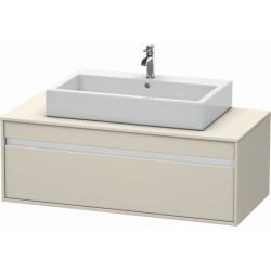 Тумба под раковину для консоли/столешницы Duravit Ketho 120х55х42,6 см, подвесная, ДСП, цвет: серо-коричневый, 1 выдвижной ящик, прямоугольная