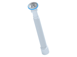 Сифон ANI (Ани-пласт) 1 1/4"*50 гофрированный, удлиненный, (520-1350мм), для раковины/умывальника белый G215