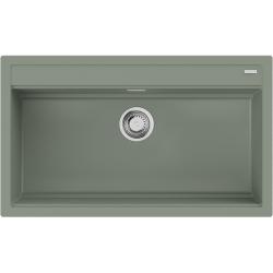 Мойка кухонная Omoikiri Kitagawa 86-LB-WG, 51х86 см, врезная, из керамики (Artceramic), прямоугольная, цвет зеленый ветер, без отверстия под смеситель, без крыла, слив-перелив, врезная в столещницу, для кухни