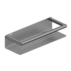 Полка ABBER Osten 316 одинарная, 300 мм настенная, нержавеющая сталь, прямоугольная, в ванную/туалет/душевую кабину, цвет оружейная сталь брашированная AA1862BGG