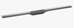 Решетка Hansgrohe RainDrain Flex 100, для пристенного монтажа, для душевого трапа, укорачиваемая, 100х6 см, цвет хром, для душа в пол, нержавеющая сталь, прямоугольная