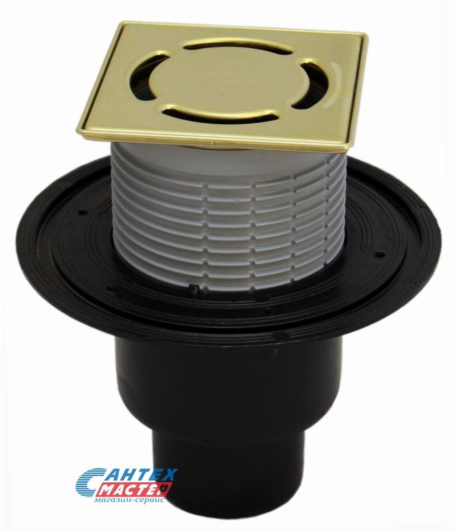 Трап Ду40/50 с решеткой КЛИК-КЛАК, с "сухим" сифоном, с горизонтальным выпуском, HL 90Pr-3000.3*