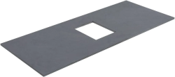 Столешница под раковину Allen Brau Priority 100, цвет графит, 958х408х10 мм, керамогранит, прямоугольная, для накладной раковины/умывальника, с отверстием