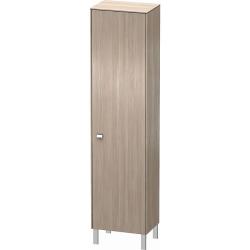 Пенал Duravit Brioso R, 27х19,6х133,1 см, подвесной/напольный, (правый), с дверцей/одностворчатый, с полками, со стеклянными полками, цвет: сосна серебристая/хром, в ванную комнату