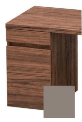 Тумба/шкафчик для консоли/столешницы Duravit DuraStyle под раковину 30х47,8х51,2 см, подвесная, ДСП, цвет: орех темный/базальт, 1 выдвижной ящик, прямоугольная