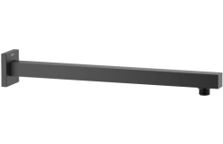 Держатель верхнего душа Aquatek AQ2177MB 400 мм цвет матовый черный, настенный, квадратный, для ванной, нержавеющая сталь