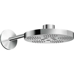 Верхний душ AXOR One 280 2jet, с держателем, настенный монтаж, круглый, с 2 режимами, размер 28 см, металлический, цвет: хром, для душа/ванной