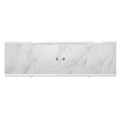 Панель MELODIA под ванну "Rumba", 169х54 см, ПВХ/алюминий, белый мрамор, (экран для ванны Rumba) прямоугольная, фронтальная панель, универсальная, левая/правая, левосторонняя/правосторонняя, для ванны