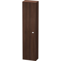 Пенал Duravit Brioso L, 42x24x177 см, подвесной, (левый), с дверцей, с полкой, со стеклянными полками, цвет: каштан темный/хром, в ванную комнату
