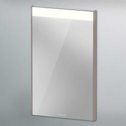 Зеркало Duravit Brioso, 42х70х4,5 см с LED/ЛЕД-подсветкой, прямоугольное, подвесное/настенное, цвет рамы: базальт, сенсорный выключатель, диммер, для ванной