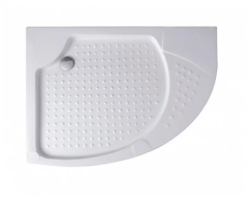 Душевой поддон Cezares Tray A, 120х90х15 см, ассиметричный/угловой, левосторонний/левый, акриловый, низкий, белый, с бортиком, с антискользящим покрытием, литой, литьевой, для душа