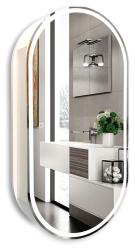 Зеркальный шкаф Silver Мirrors Soho, 50х100 см, навесной, цвет белый, зеркало с подсветкой LED/ЛЭД, сенсорный выключатель с функцией диммера, с 1 распашной дверцей/одностворчатый