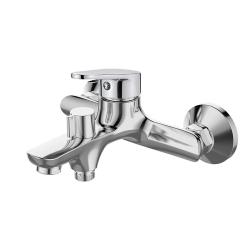 Смеситель для ванны/душа Esko Cairo однорычажный, керамический, настенный, излив фиксированный 179 мм, латунь, цвет хром, короткий, универсальный, горизонтальный, рычажный, кран CI 54 w/a