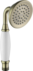 Лейка для душа Lemark, ручной душ, 1-функциональная, режим: распыление, размер диска 7,3 см, латунь/нержавеющая сталь, цвет бронза
