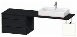 Тумба/шкафчик для консоли/столешницы Duravit DuraStyle под раковину 70х54,8х51,2 см, подвесная, ДСП, цвет: дуб черный/белый матовый, 2 выдвижных ящика, прямоугольная