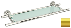 Полка Сунержа Каньон стеклянная 500 мм для полотенцесушителя, цвет золото