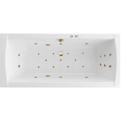 Ванна Excellent Aquaria Lux ULTRA, 180х80 см, акриловая, цвет- белый/бронза, (с гидромассажем), с каркасом, прямоугольная, правосторонняя/левосторонняя, правая/левая, универсальная, приставная/встраиваемая