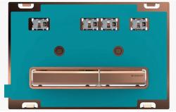 Кнопка смыва Geberit Sigma50, кнопки красное золото. панель под покрытие, сплав цинка, клавиша управления для сливного бачка, инсталляции унитаза, двойная, механическая, панель, универсальная, размер 24,6х16,4х1,3 см