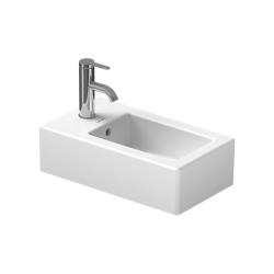 Раковина DURAVIT Vero WonderGliss, 25х45х14,5 см, подвесная, прямоугольная, санфарфор, цвет белый, с 1 отверстием под смеситель, антигрязевое покрытие, слив/перелив